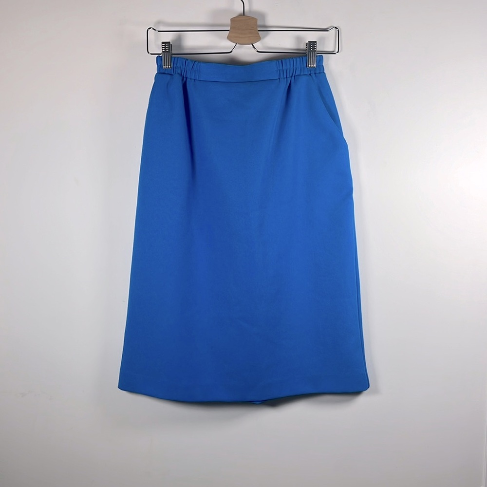 Vintage Graff Blue Pencil Skirts Size 8.